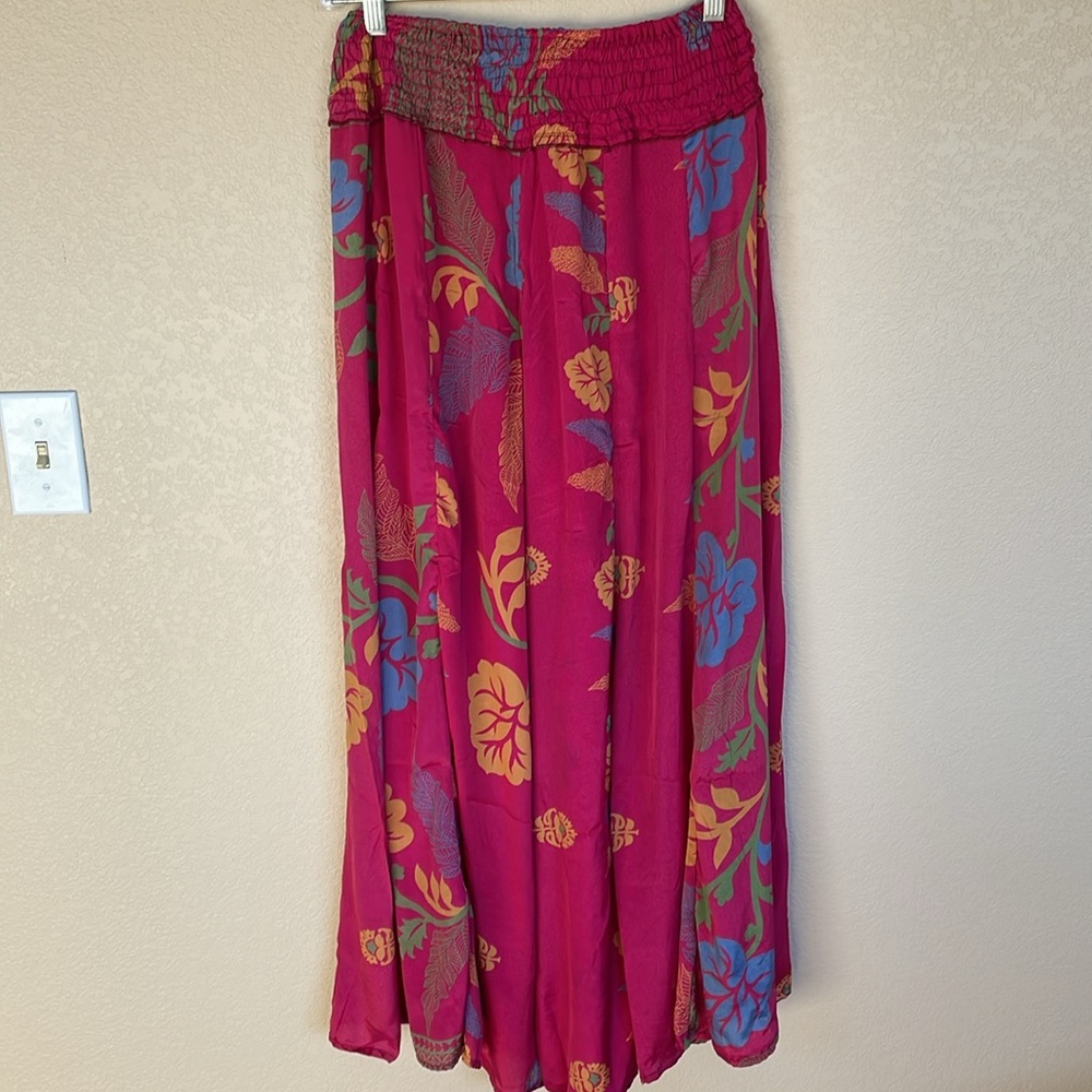 Paths of the Spirit 100% Silk Flowy Lightweight Wide Leg Pants, Size S/M 🔥RARE - Picture 9 of 9